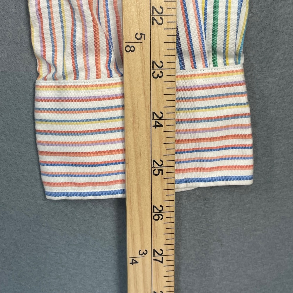 Polo Ralph Lauren Multi Color Striped Regent Custom Fit Shirt Mens 16 34/35 - Picture 7 of 7